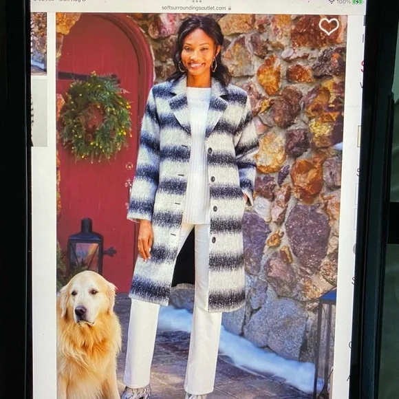 Soft Surroundings Soft Wool Blend Coat - Picture 2 of 16